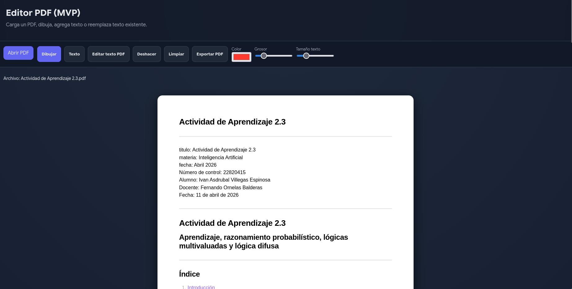 Plataforma web de edicion de archivos PDF